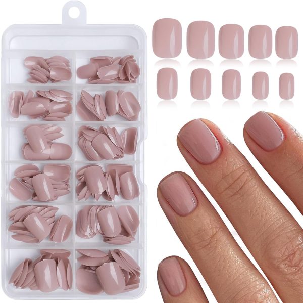LoveOurHome 240PC Square Press on Nails Short Fake Nail, Sho...