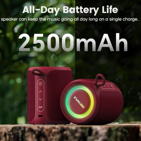 Deeyaple Portable Bluetooth Speaker, IP67 Waterproof Mini Bl... - Image 7