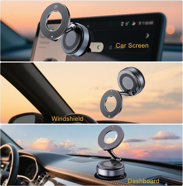Jkoailiwi 360° Adjustable Vacuum Magnetic Suction Car Phone ... - Image 7