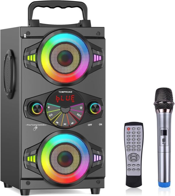 Bluetooth Speakers, 60W Portable Wireless Loud Outdoor Home ...