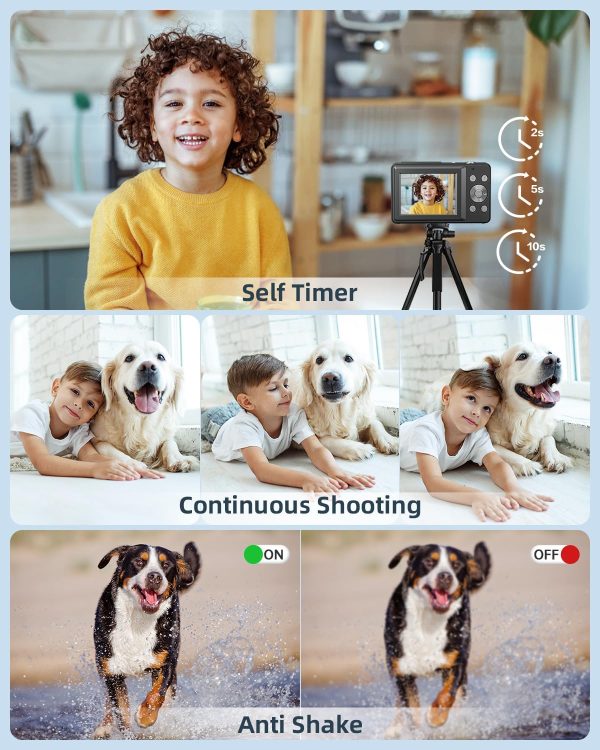 CAMKORY Digital Camera, Full HD 1080P Point and Shoot Camera... - Image 5