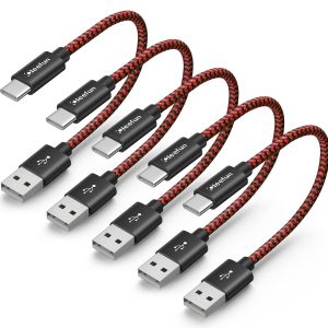 CLEEFUN Short USB C Cable 1FT, 5-Pack USB A to USB C Cable F...