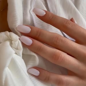 KQueenest White Press On Nails Short - Summer Press On Nails...