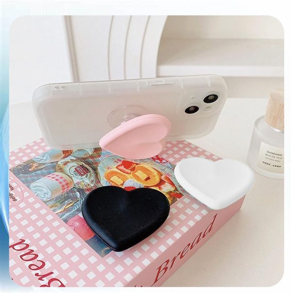 2PCS Heart-Shaped Silicone Mobile Phone Grip Stand,zakora Co... - Image 3