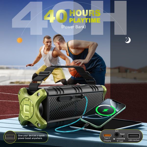 W-King 90W Peak Bluetooth Speaker, Portable Speakers Bluetoo... - Image 6