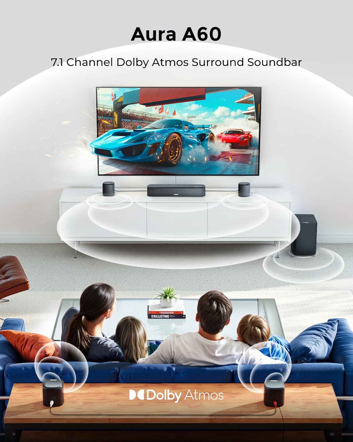 ULTIMEA 7.1ch Sound Bar with Dolby Atmos, Surround Sound Sys…