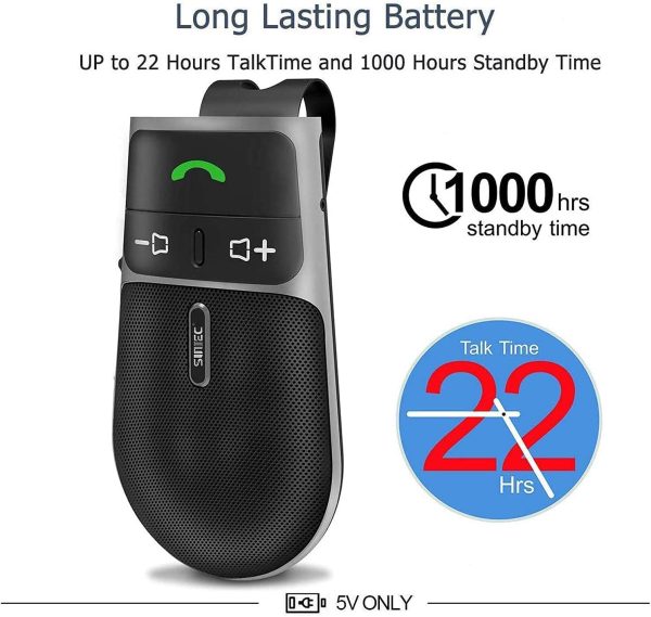 Bluetooth Car Speaker for Cell Phone, SUNITEC Hands Free Blu... - Image 7