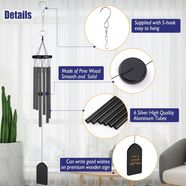 KIKISML Wind Chime, Classic Wind Chimes for Outdoor Indoor D... - Image 2