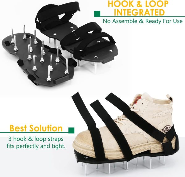 MILLUXXi Lawn Aerator Shoes with Hook & Loop Straps for Effe... - Image 3