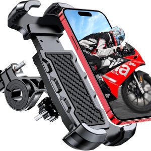 TEUMI Bike Phone Mount, 360° Rotatable Motorcycle Phone Hold...
