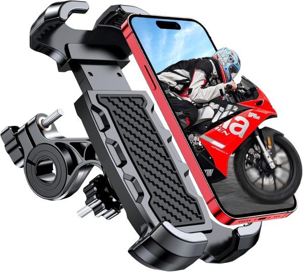 TEUMI Bike Phone Mount, 360° Rotatable Motorcycle Phone Hold...