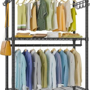 VIPEK R2 Plus Heavy Duty Rolling Garment Rack 3 Tiers Adjust...