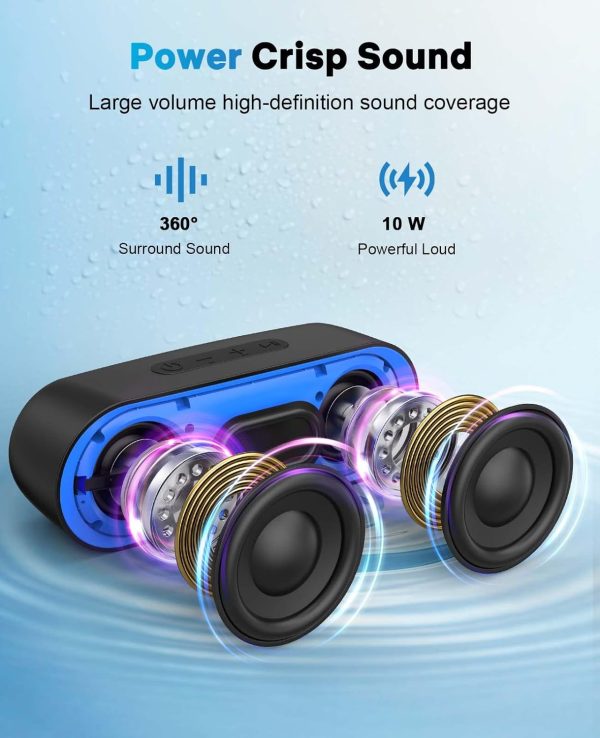 LENRUE Bluetooth Speakers, Waterproof Portable Speakers with... - Image 3