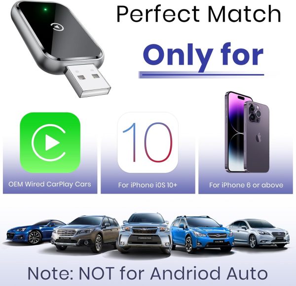Wireless CarPlay Adapter for iPhone, Convert Wired to Wirele... - Image 6