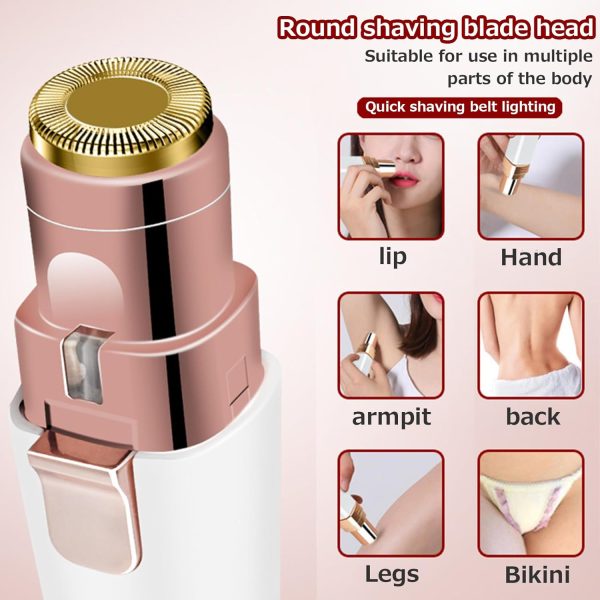 Facial Hair Remover for Women & Eyebrow Trimmer,2 in 1 Recha... - Image 3