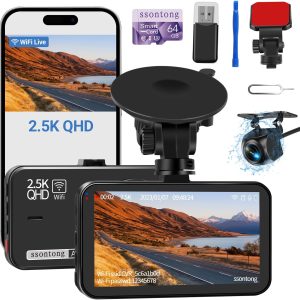 Dash Cam Front and Rear Camera, Dash Cam WiFi/APP Control Da...