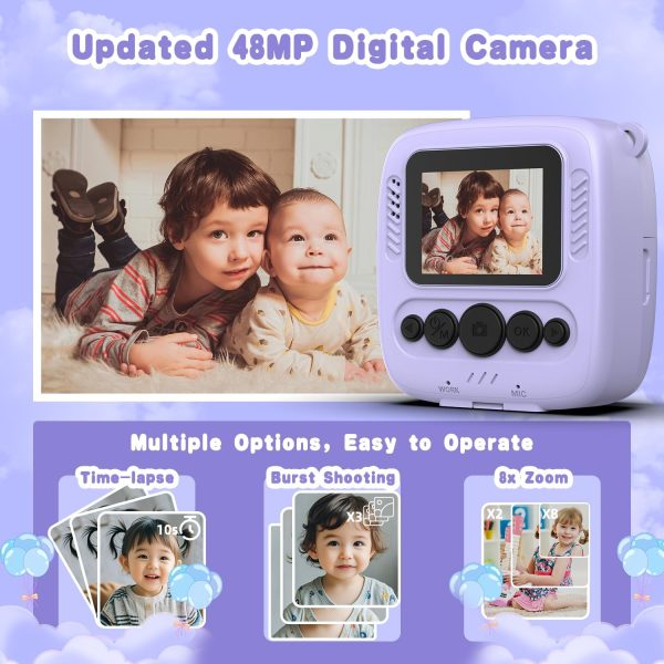 Kids Camera Instant Print, Christmas Birthday Gifts for Girl... - Image 4