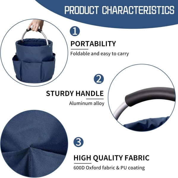 AKOZLIN Cleaning Caddy Organizer with Handle Foldable Cleani... - Image 6