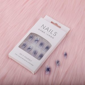 Press On Nails, Short Square Shape, Stick on Nails,Glue on N...