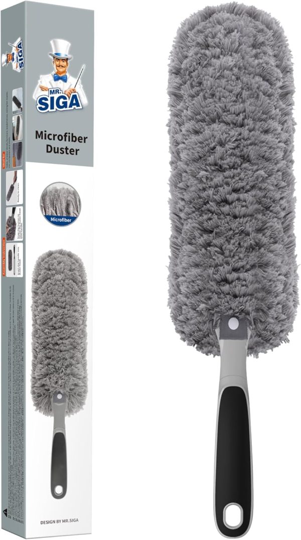 MR.SIGA Lint Free Microfiber Duster, Washable Duster for Hou...