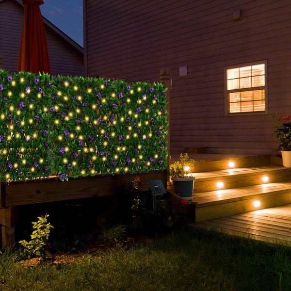 Expandable Fence with Solar String Lights, Ivy Privacy Fence... - Image 5