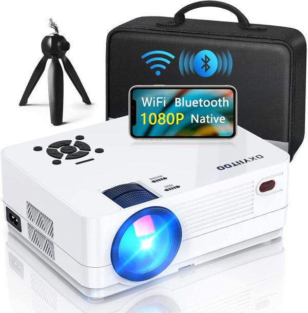 Native 1080P Projector with WiFi and Two-Way Bluetooth, Full...
