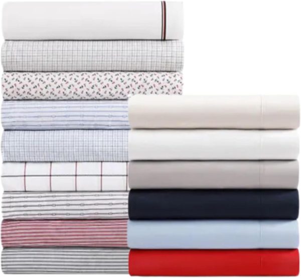 Tommy Hilfiger - Sheet Set, Cotton Percale Bedding with Matc... - Image 8