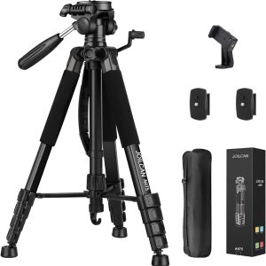 Tripod Camera Tripods, 74" Tripod for Camera Cell Phone Vide...