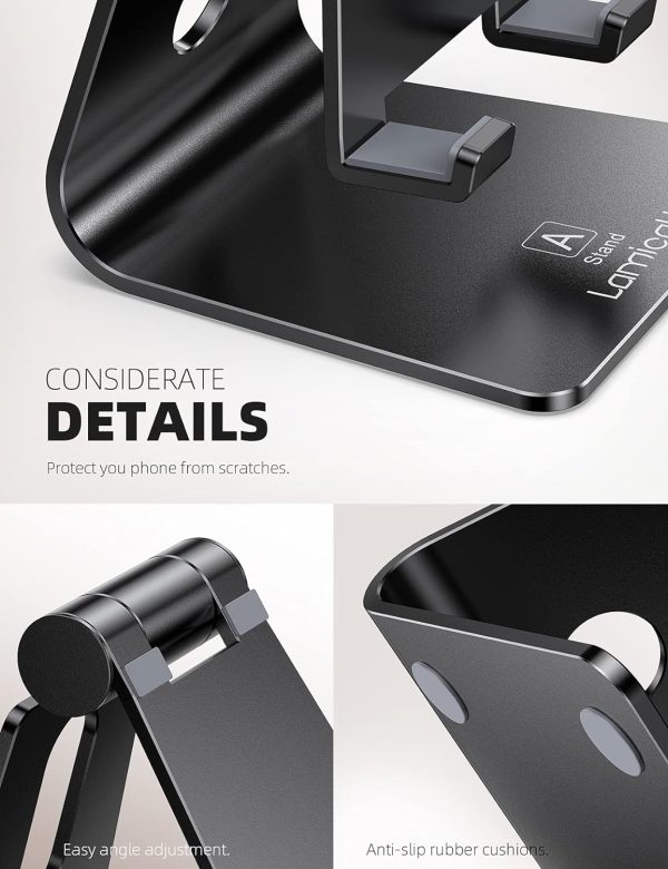 Lamicall Adjustable Cell Phone Stand - Aluminum Desktop Phon... - Image 6