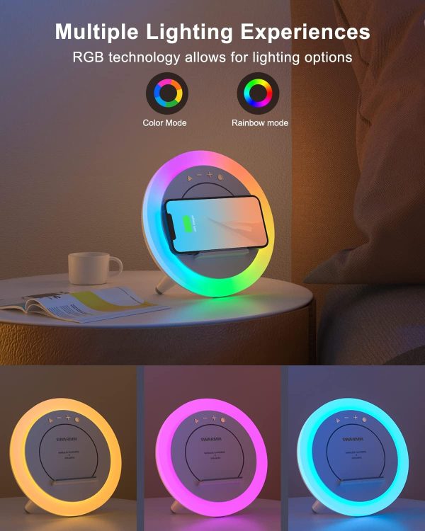 Bluetooth Speaker Night Lights, Wireless Charging Kids Speak... - Image 3