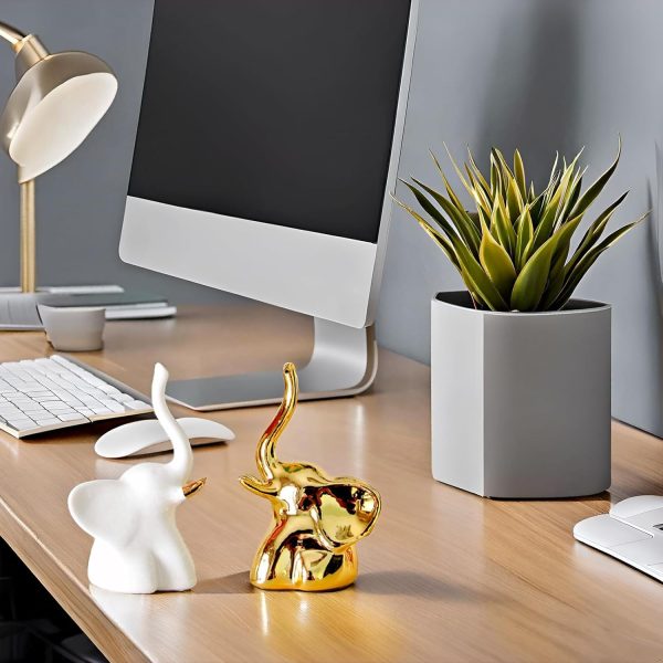 BIHOIB Home Decor Elephant Statues,1 Pair, Small Decorative ... - Image 3