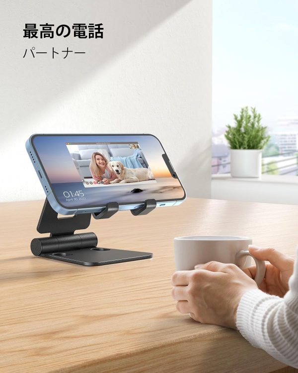 Nulaxy Dual Foldable Phone Stand for Desk, Fully Adjustable ... - Image 2