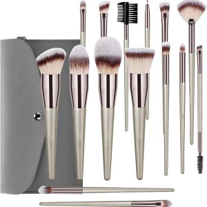 Makeup Brushes Set, 15 Pcs Professional Foundation Eyeshadow...