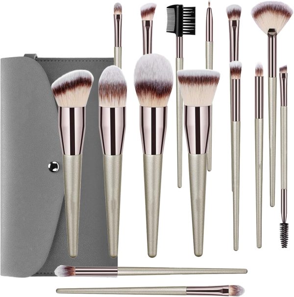 Makeup Brushes Set, 15 Pcs Professional Foundation Eyeshadow...