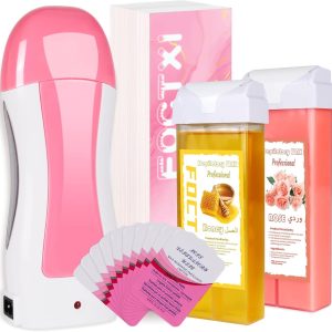 FOCTXI Roller Waxing Kit for Women, Roll on Wax Warmer Kit f...