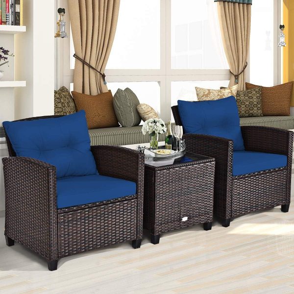 KOTEK 3 Piece Patio Furniture Set, Outdoor Conversation Set ... - Image 8