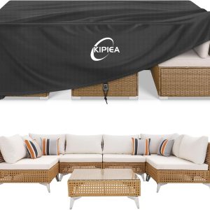 Kipiea Patio Furniture Cover, Outdoor Furniture Set Cover Wa...