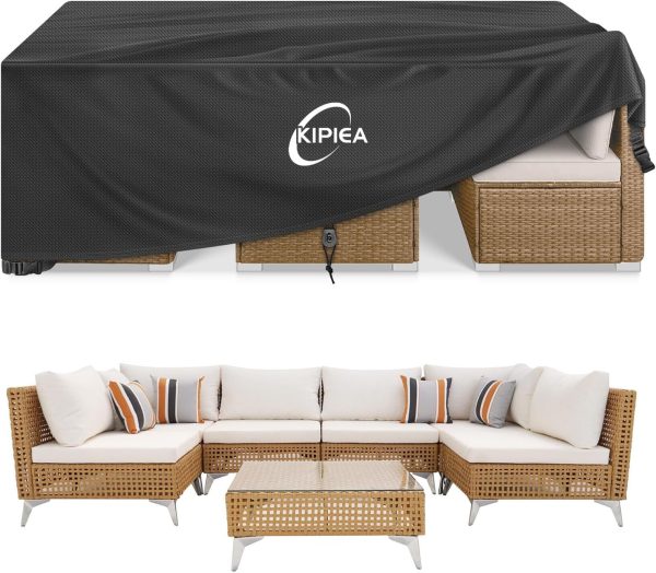 Kipiea Patio Furniture Cover, Outdoor Furniture Set Cover Wa...