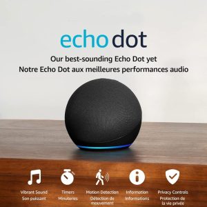 Amazon Echo Dot (newest model), Vibrant sounding Alexa speak...