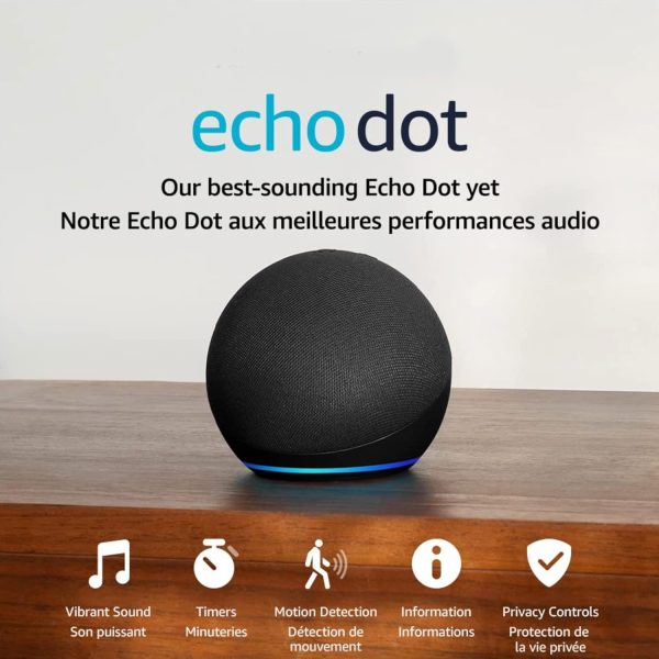 Amazon Echo Dot (newest model), Vibrant sounding Alexa speak...