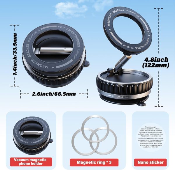 KTEBO® Strong Magnetic Phone Holder for Your Car, 360° Adjus... - Image 4