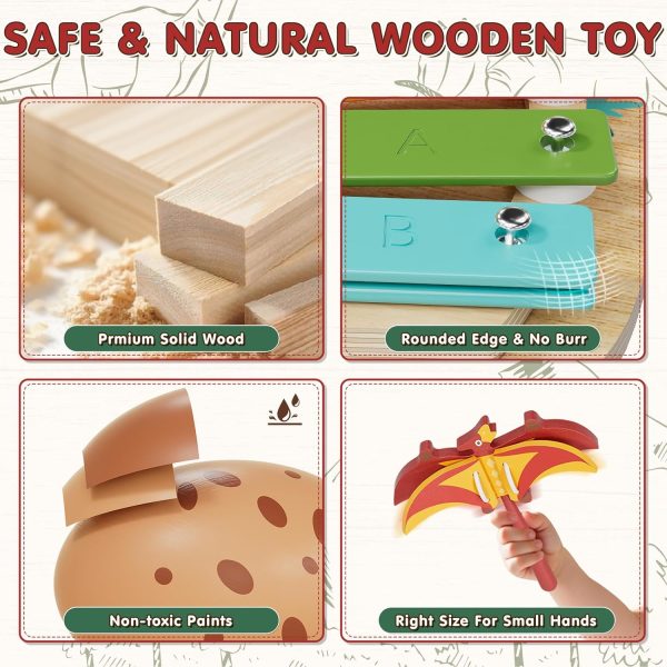 Lehoo Castle Toddler Drum Set, Wooden Musical Instruments wi... - Image 5