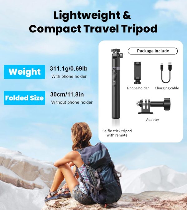 Gahenwo 68" Selfie Stick, Tripod/Monopod for Action Camera, ... - Image 6