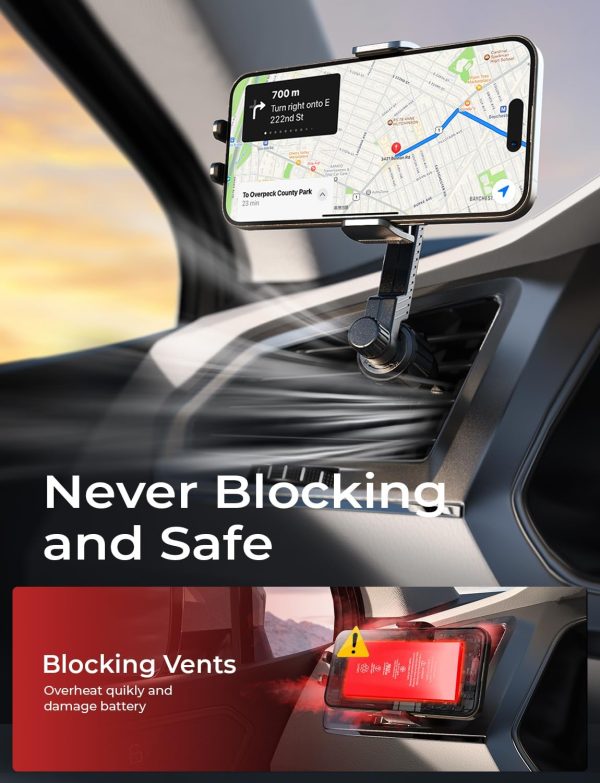 LISEN Phone Holder Car Vent【Never Blocking】 2025 Upgrade Cel... - Image 4