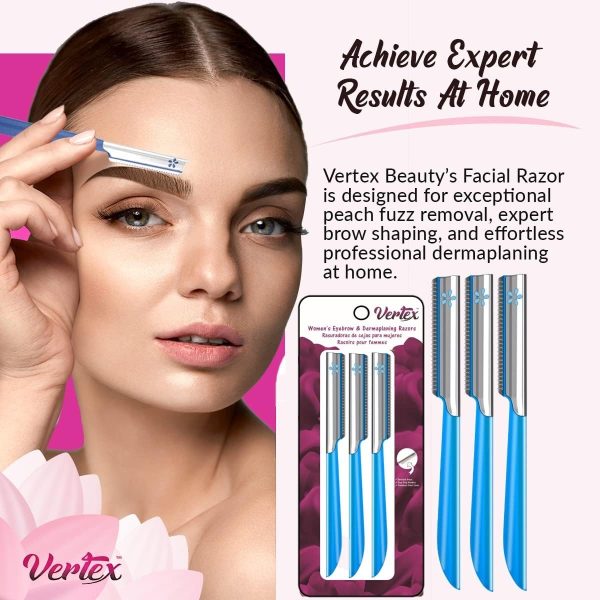 Womens Facial Razor Hair Removal - Dermaplaning Tool Peach F... - Image 2