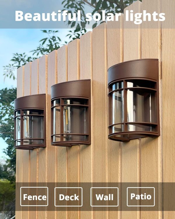 Solar Fence Lights, 8 Pack Deck Light Waterproof Solar Outdo... - Image 7