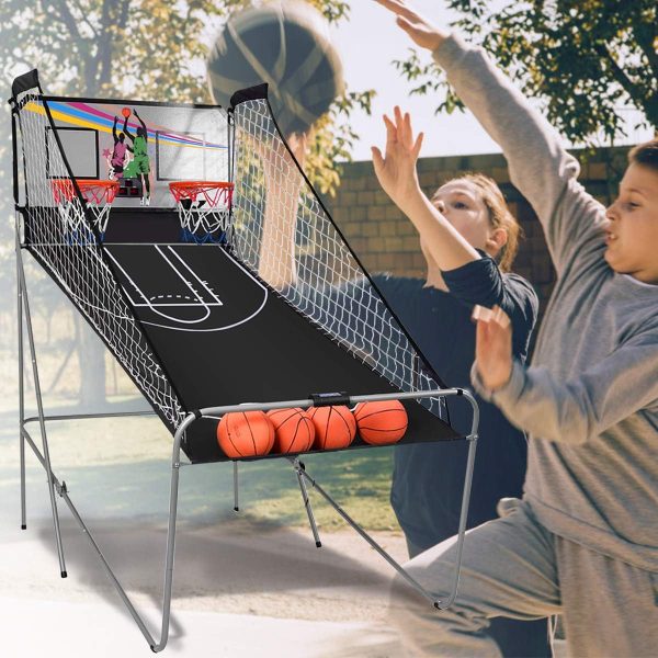 GYMAX Basketball Arcade Game for Home, Foldable Basketball G... - Image 8
