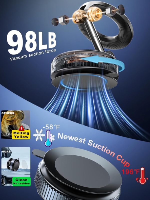snanlen Upgraded 360° Vacuum Magnetic Phone Holder, Magnetic... - Image 4