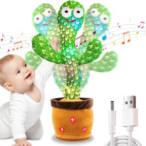 Rechargeable Singing Dancing Talking Cactus Toy with Volume ...