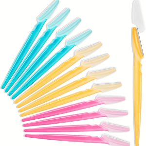 Eyebrow Razors for Women Face-12 Pcs Dermaplane Razor for Wo...